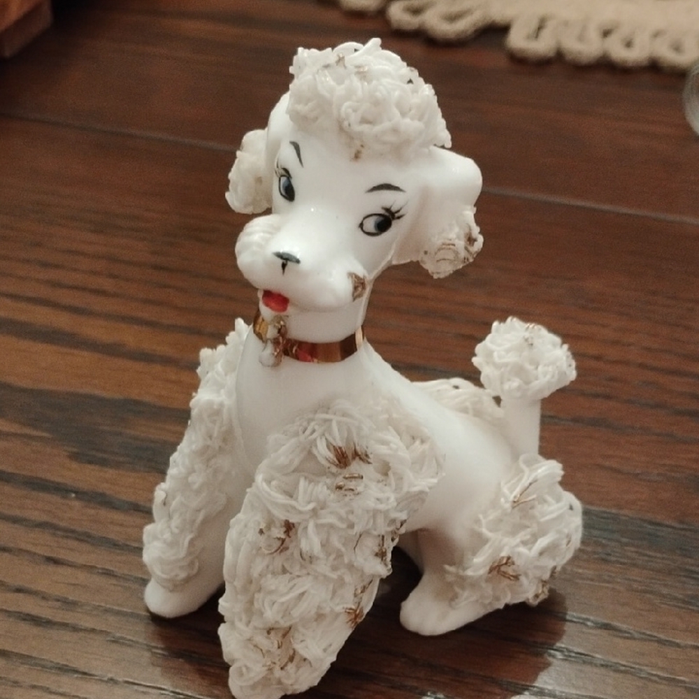 Vintage Lefton Japan Spaghetti POODLE figurine
